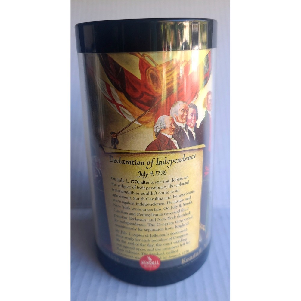 Vintage Kendall Motor Oil‎ Bicentennial DECLARATION OF INDEPENDANCE Thermo Mug
